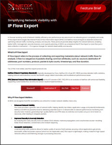 IP Flow Export - NEOX NETWORKS