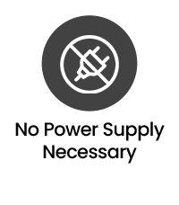 Keine Stromversorgung notwendig