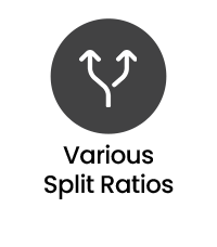 In verschiedenen Split-Ratios erhältlich