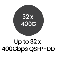 Bis zu 32x 400Gbps QSFP-DD